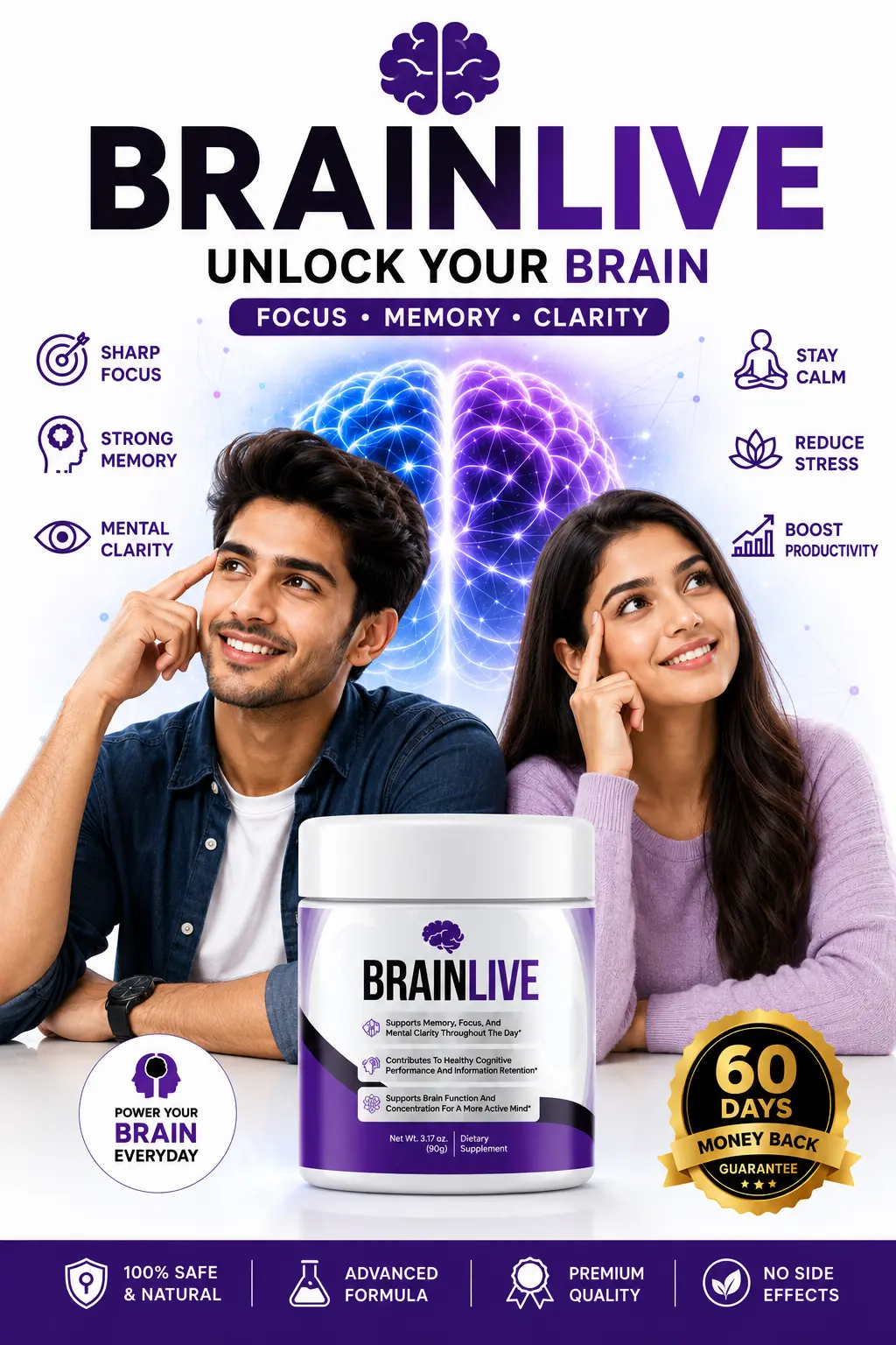 BrainLive Memory & Brain Health Supplement